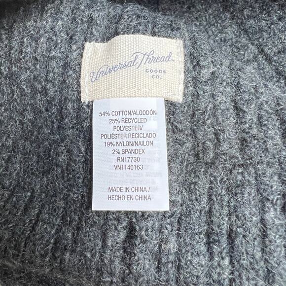 Universal Thread Women's Dark Charcoal Gray Wide Ribbed Winter Hat - NWT - Picture 7 of 8